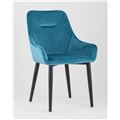 миниатюра Стул Диана велюр бирюзовый, металлический каркас №4