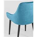 миниатюра Стул Диана велюр бирюзовый, металлический каркас №7