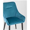 миниатюра Стул Диана велюр бирюзовый, металлический каркас №8