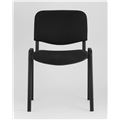 миниатюра Стул Изо ( iso ) черный для посетителей и конференц залов, изгиб под спину, пластиковые опоры №2