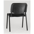 миниатюра Стул Изо ( iso ) черный для посетителей и конференц залов, изгиб под спину, пластиковые опоры №3