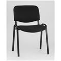 миниатюра Стул Изо ( iso ) черный для посетителей и конференц залов, изгиб под спину, пластиковые опоры №4