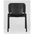 миниатюра Стул Изо ( iso ) черный для посетителей и конференц залов, изгиб под спину, пластиковые опоры №6