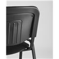 миниатюра Стул Изо ( iso ) черный для посетителей и конференц залов, изгиб под спину, пластиковые опоры №7