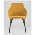 миниатюра Стул Квини желтый обивка плотная ткань, стальные ножки №2