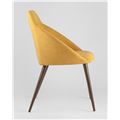 миниатюра Стул Квини желтый обивка плотная ткань, стальные ножки №4