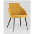 миниатюра Стул Квини желтый обивка плотная ткань, стальные ножки №8
