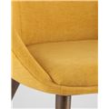 миниатюра Стул Квини желтый обивка плотная ткань, стальные ножки №9