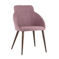 миниатюра Стул Квини розовый обивка плотная ткань, стальные ножки №1