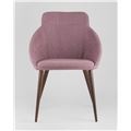 миниатюра Стул Квини розовый обивка плотная ткань, стальные ножки №2