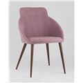 миниатюра Стул Квини розовый обивка плотная ткань, стальные ножки №4