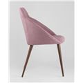 миниатюра Стул Квини розовый обивка плотная ткань, стальные ножки №5
