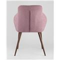 миниатюра Стул Квини розовый обивка плотная ткань, стальные ножки №6