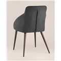 миниатюра Стул Квини серый обивка плотная ткань, стальные ножки №4