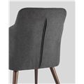 миниатюра Стул Квини серый обивка плотная ткань, стальные ножки №7