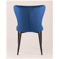 миниатюра Стул Лилиан велюр синий мягкая обивка, черные металлические ножки №3
