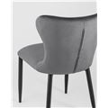миниатюра Стул Лилиан мягкая обивка велюр цвет серый №6