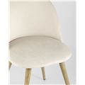 миниатюра Стул Лион кремовый, сиденье и спинка велюр, каркас из оцинкованного металла с принтом под натуральное №7