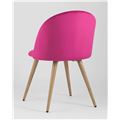 миниатюра Стул Лион обеденный обивка велюр цвет розовый, ножки покрашены под дерево №5