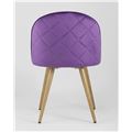 миниатюра Стул Лион с ромбами лиловый, металлические ножки под дерево, велюровая ткань, спинка с ромбовидной ст №5