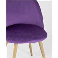 миниатюра Стул Лион с ромбами лиловый, металлические ножки под дерево, велюровая ткань, спинка с ромбовидной ст №8