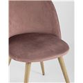 миниатюра Стул Лион с ромбами розовый, металлические ножки под дерево, велюровая ткань, спинка с ромбовидной ст №2