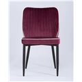 миниатюра Стул Лоренс бордовый обивка мебельный велюр ножки металл №3