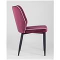 миниатюра Стул Лоренс бордовый обивка мебельный велюр ножки металл №4