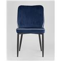 миниатюра Стул Лоренс синий, обивка мебельный велюр №2