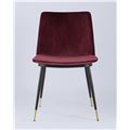 миниатюра Стул Мелисса велюр цвет бордовый ножки металл с золотым декором №3