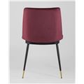миниатюра Стул Мелисса велюр цвет бордовый ножки металл с золотым декором №5