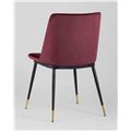миниатюра Стул Мелисса велюр цвет бордовый ножки металл с золотым декором №6
