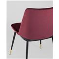 миниатюра Стул Мелисса велюр цвет бордовый ножки металл с золотым декором №7