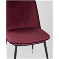 миниатюра Стул Мелисса велюр цвет бордовый ножки металл с золотым декором №8