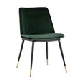 миниатюра Стул Мелисса велюр цвет зеленый ножки металл с золотым декором №1