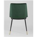 миниатюра Стул Мелисса велюр цвет зеленый ножки металл с золотым декором №4