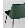 миниатюра Стул Мелисса велюр цвет зеленый ножки металл с золотым декором №6