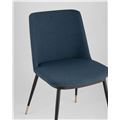 миниатюра Стул Мелисса мягкий тканевый синий №7