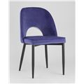 миниатюра Стул Молли королевский синий, обивка мебельный велюр №9
