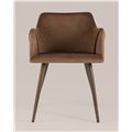 миниатюра Стул Монарх коричневый обивка плотная ткань, металлические ножки №8