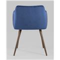 миниатюра Стул Монарх королевский синий обивка плотная ткань, металлические ножки №5