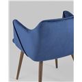миниатюра Стул Монарх королевский синий обивка плотная ткань, металлические ножки №7