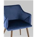 миниатюра Стул Монарх королевский синий обивка плотная ткань, металлические ножки №8