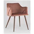 миниатюра Стул Монарх розовый обивка плотная ткань, стальные ножки №4