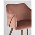 миниатюра Стул Монарх розовый обивка плотная ткань, стальные ножки №7