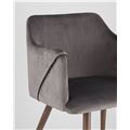 миниатюра Стул Монарх серый обивка плотная ткань, металлические ножки №7