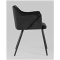 миниатюра Стул Монарх черный обивка плотная ткань, металлические ножки №3