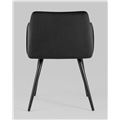 миниатюра Стул Монарх черный обивка плотная ткань, металлические ножки №4