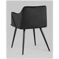 миниатюра Стул Монарх черный обивка плотная ткань, металлические ножки №5