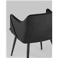 миниатюра Стул Монарх черный обивка плотная ткань, металлические ножки №6